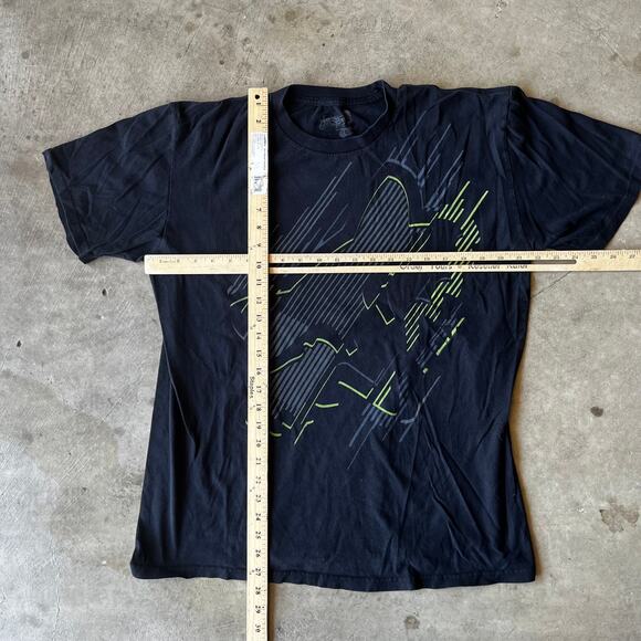 VINTAGE FOX RACING SHIRT Y2K 00S LOGO BLACK TEE FADED MENS LARGE SKATE SNOWBOARD - Picture 4 of 6